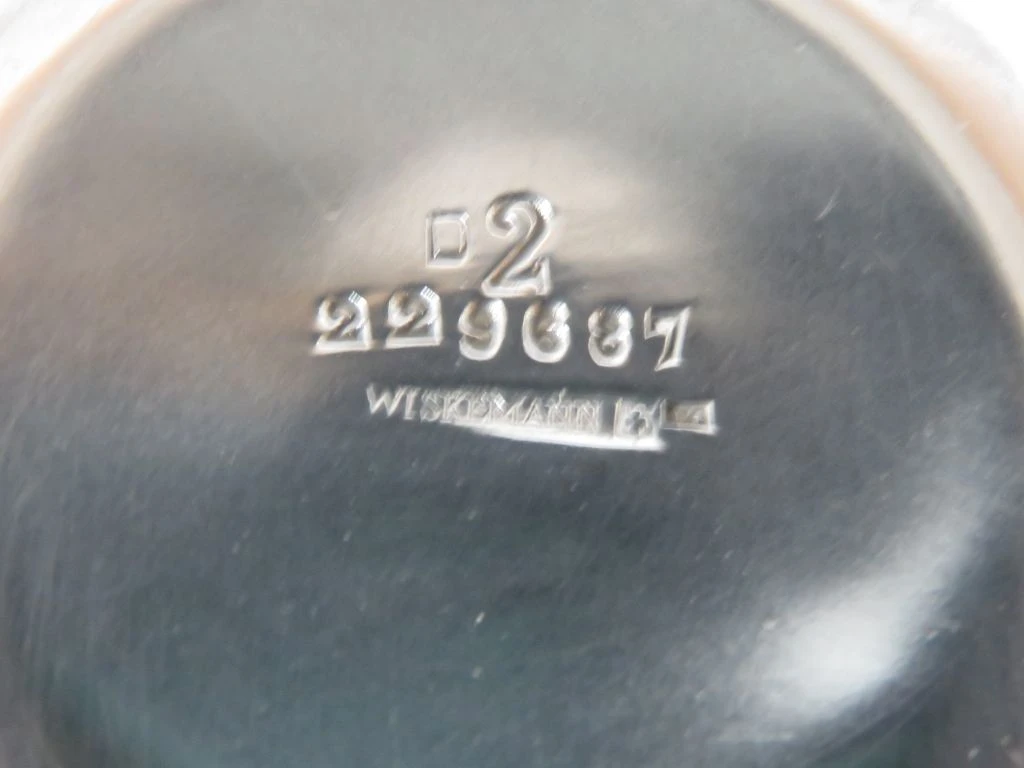 Verzilverde melkkan met handvat van Wiskemann - foto 5