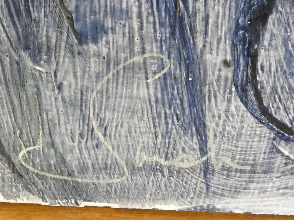 Expressionistisch portret van een vrouw – Olieverf op paneel - foto 2
