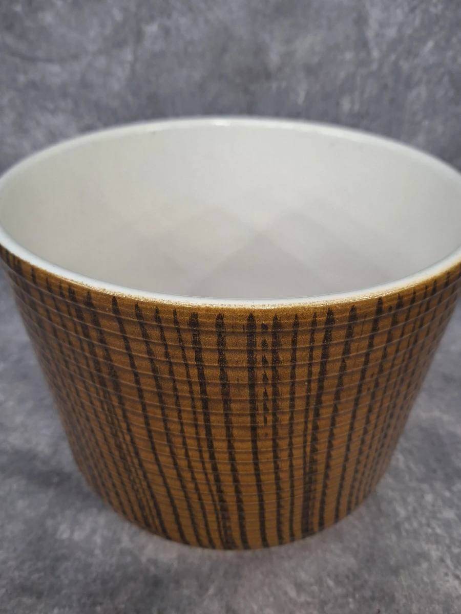 Vintage bloempot / overpot met sgraffito reliëfpatroon - foto 2