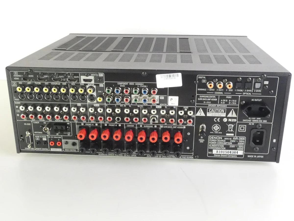 Denon AVR-2809 AV-receiver met afstandsbediening en kabels - foto 10
