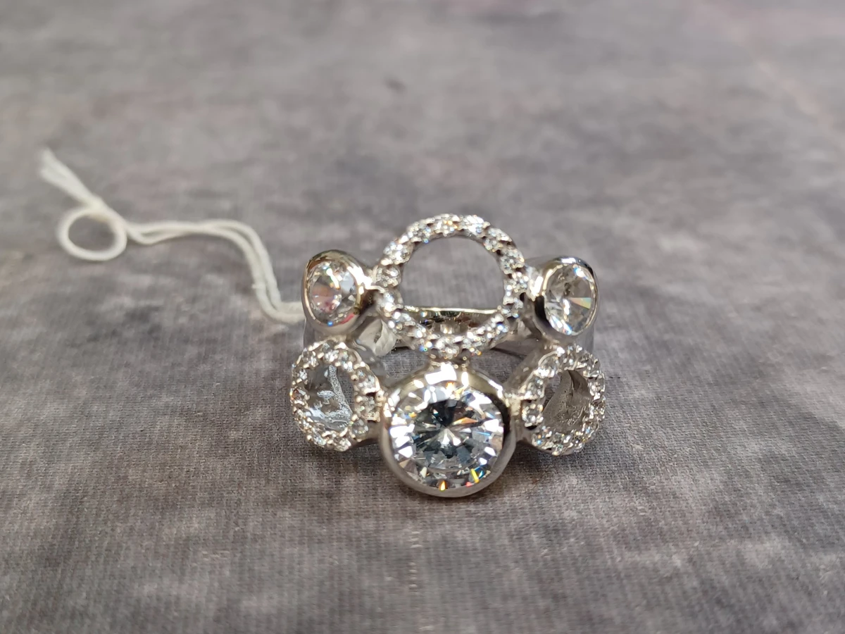 Zinzi zilveren sieradenset - 2 Ringen en oorbellen - foto 3