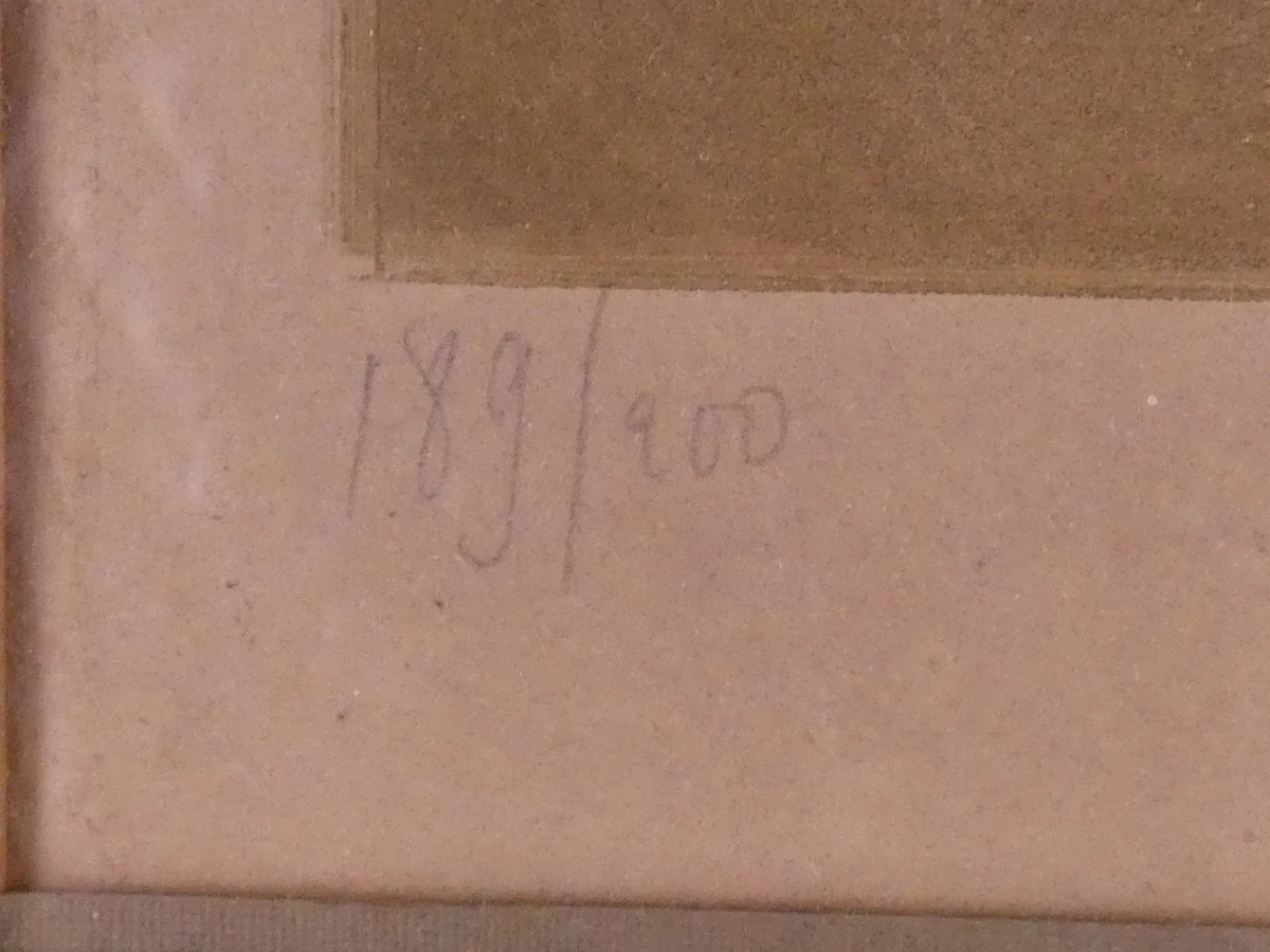 Ingelijste litho - Chardin – Le Bénédicité – Gesigneerde - foto 4