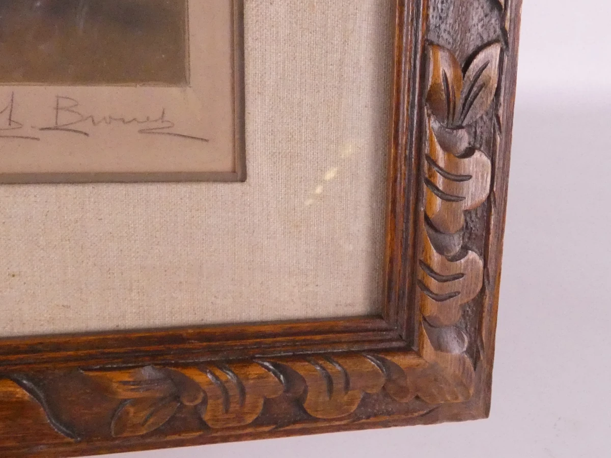 Ingelijste litho - Chardin – Le Bénédicité – Gesigneerde - foto 6