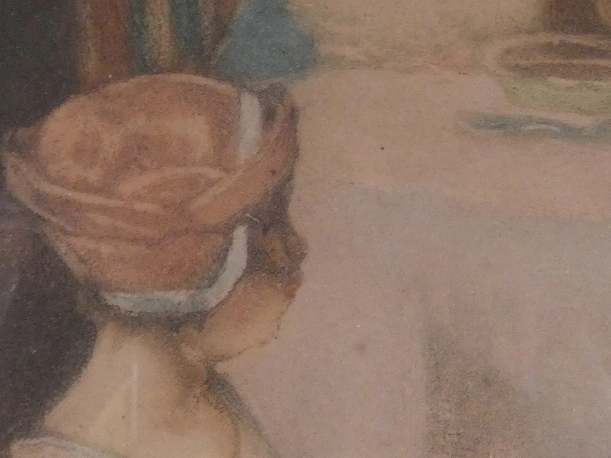 Ingelijste litho - Chardin – Le Bénédicité – Gesigneerde - foto 8