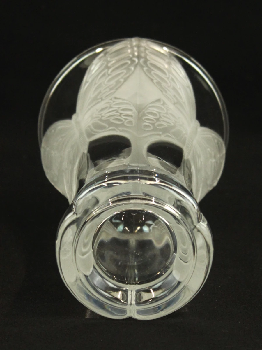 Cristal d'Arques vintage kristallen vaas met vlinderdecoratie - foto 6
