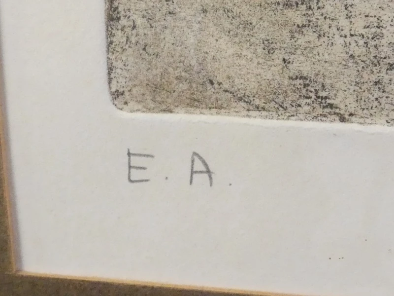 Ingelijst ets ‘Fluweelpootje’ 1979 – E.A.  gesigneerd - foto 4