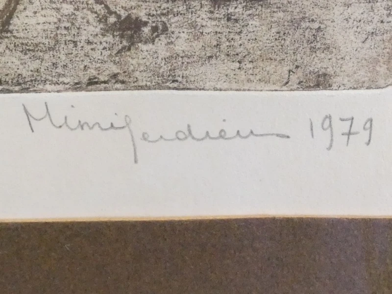 Ingelijst ets ‘Fluweelpootje’ 1979 – E.A.  gesigneerd - foto 5