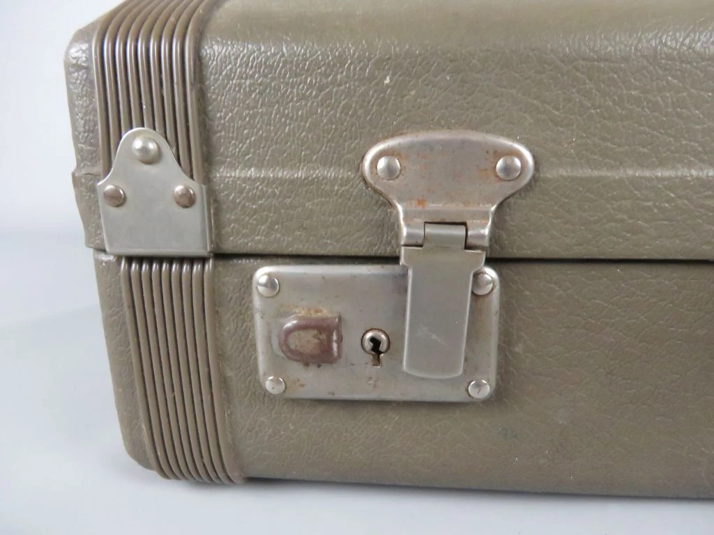 Vintage accordeonkoffer groen - foto 8