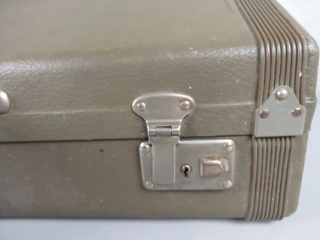 Vintage accordeonkoffer groen - foto 6