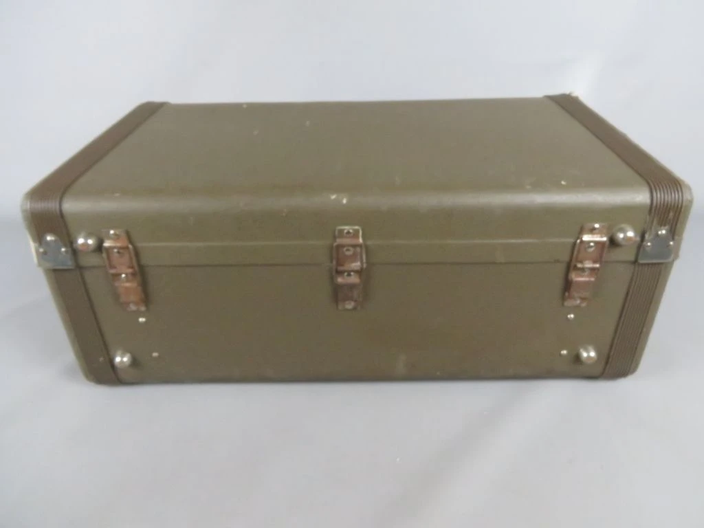 Vintage accordeonkoffer groen - foto 4