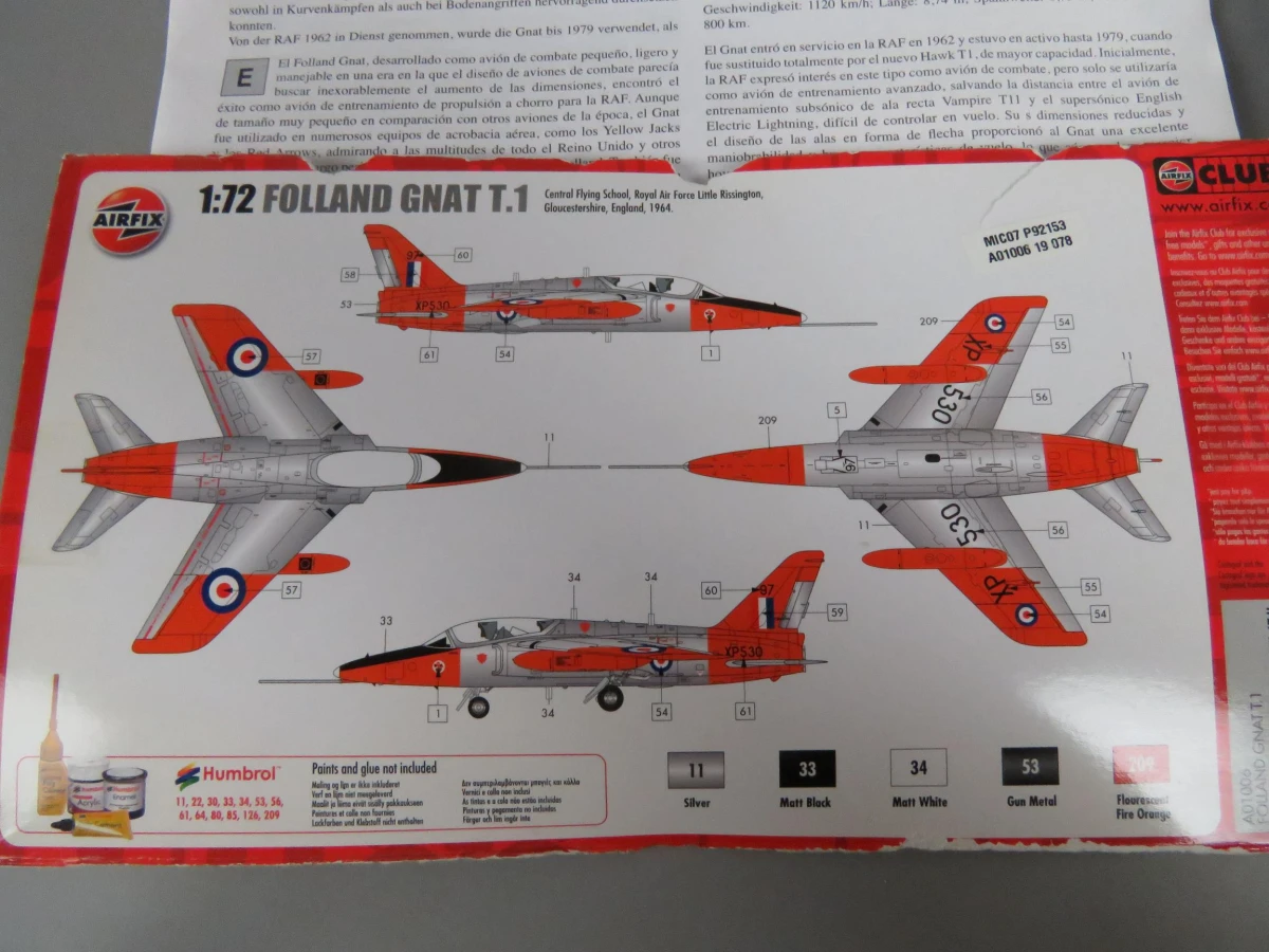 Airfix modelbouw Folland Gnat T.1 - foto 2