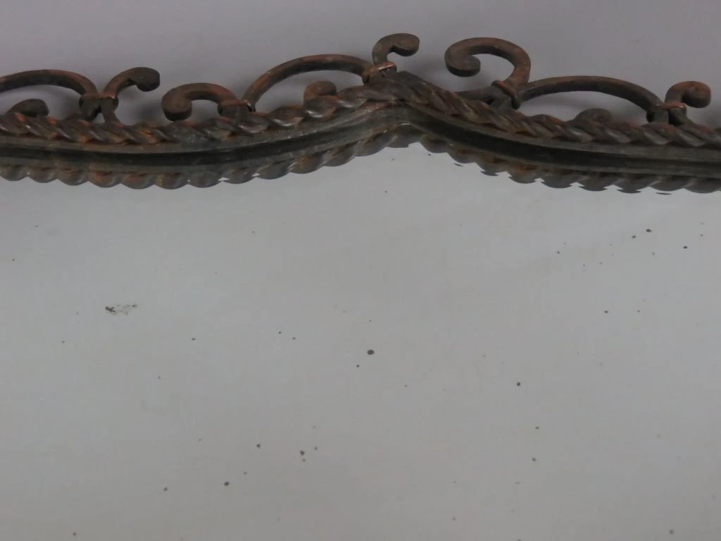 Ovale vintage spiegel met metalen sierlijst - foto 4