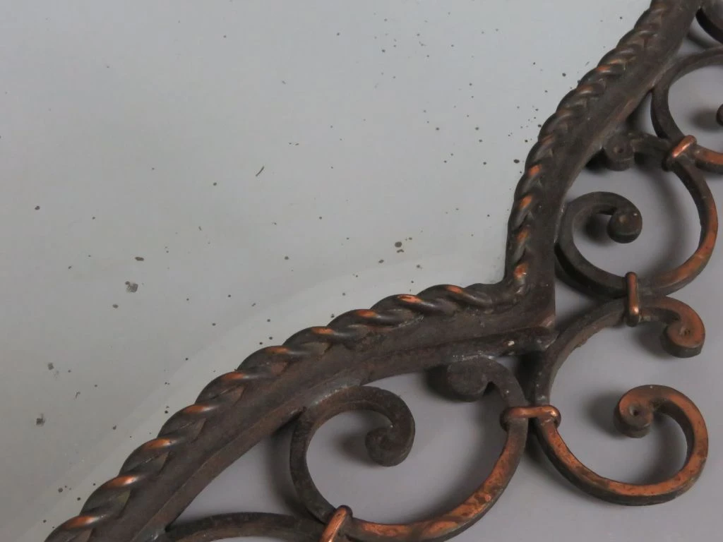 Ovale vintage spiegel met metalen sierlijst - foto 6