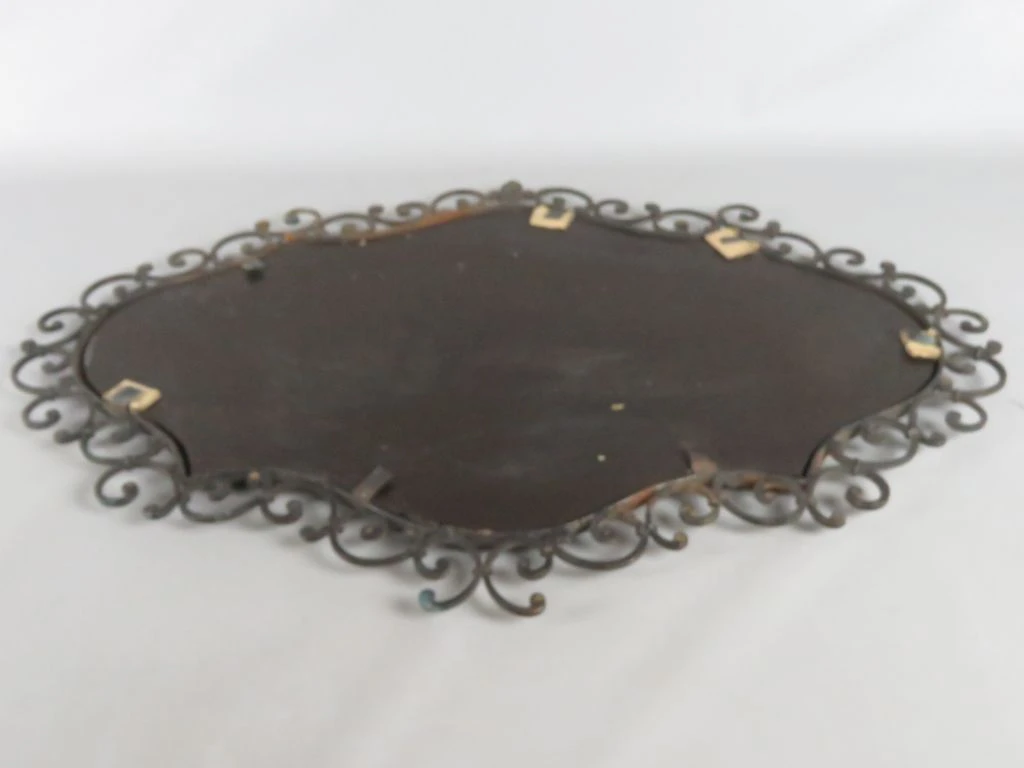 Ovale vintage spiegel met metalen sierlijst - foto 9