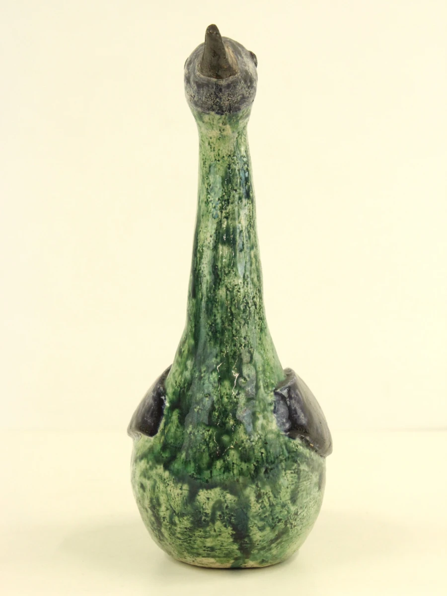 Keramisch beeld van eend in groen en blauw - foto 4