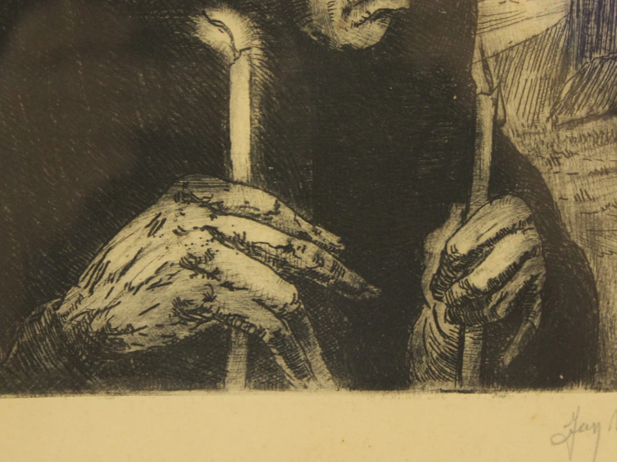 'Keerskens processie' ets Jan Waterschoot (1892 – 1968) - foto 4