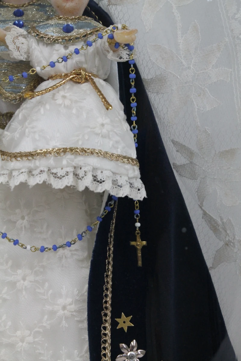 Religieuze Madonna en Kind beeldje onder stolp - foto 6