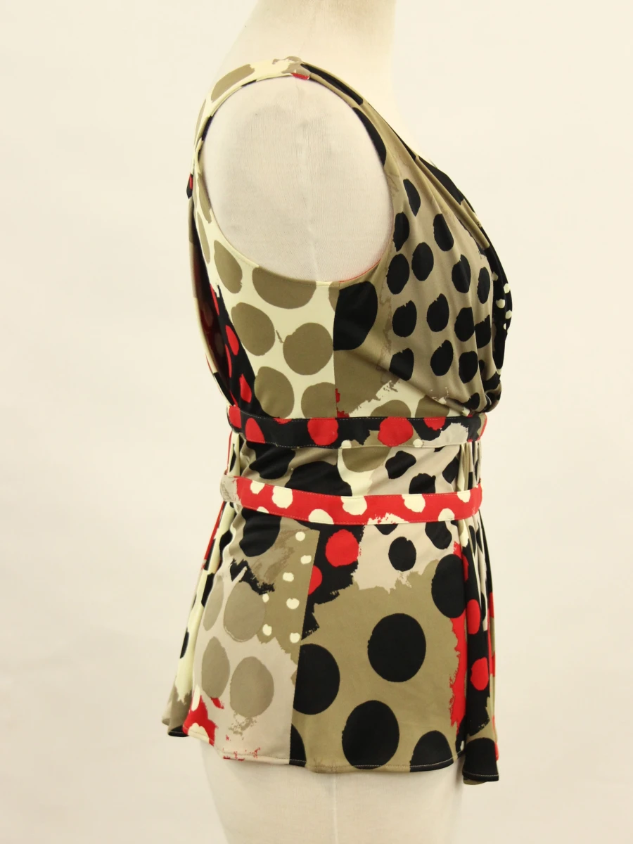 Moschino dames top met polkadot print en geaccentueerde taille - maat: 36 - foto 3