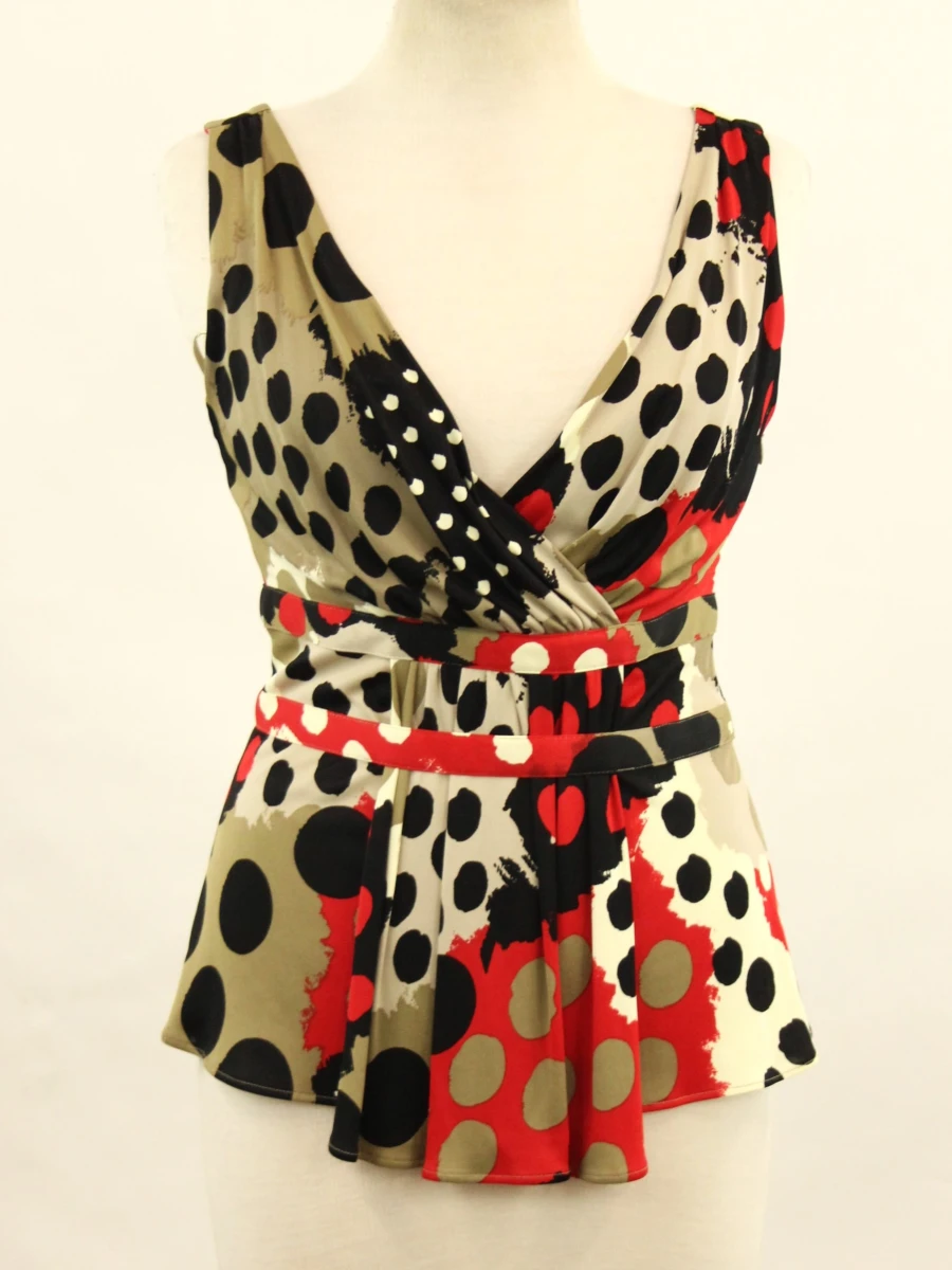 Moschino dames top met polkadot print en geaccentueerde taille - maat: 36 - foto 2
