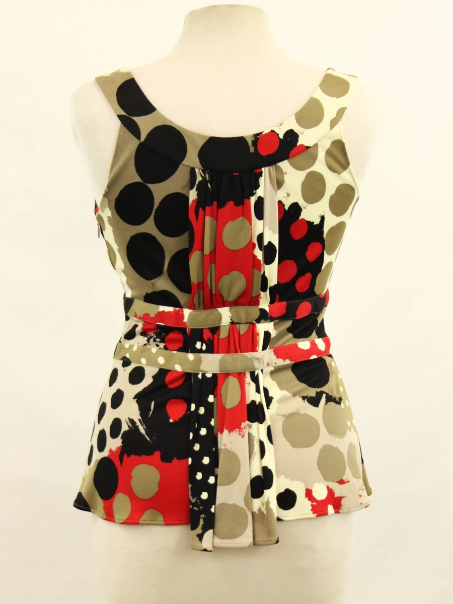 Moschino dames top met polkadot print en geaccentueerde taille - maat: 36 - foto 4