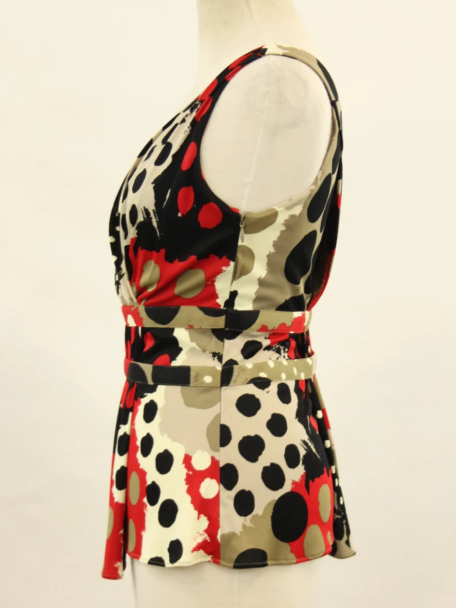 Moschino dames top met polkadot print en geaccentueerde taille - maat: 36 - foto 5