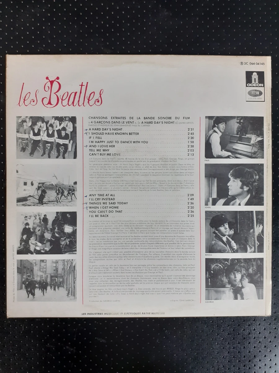 Vinyl: The Beatles - 4 Garçons Dans Le Vent - foto 2