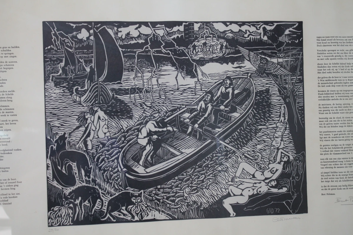 Genummerde Lithografie Frank-Ivo van Damme - foto 5