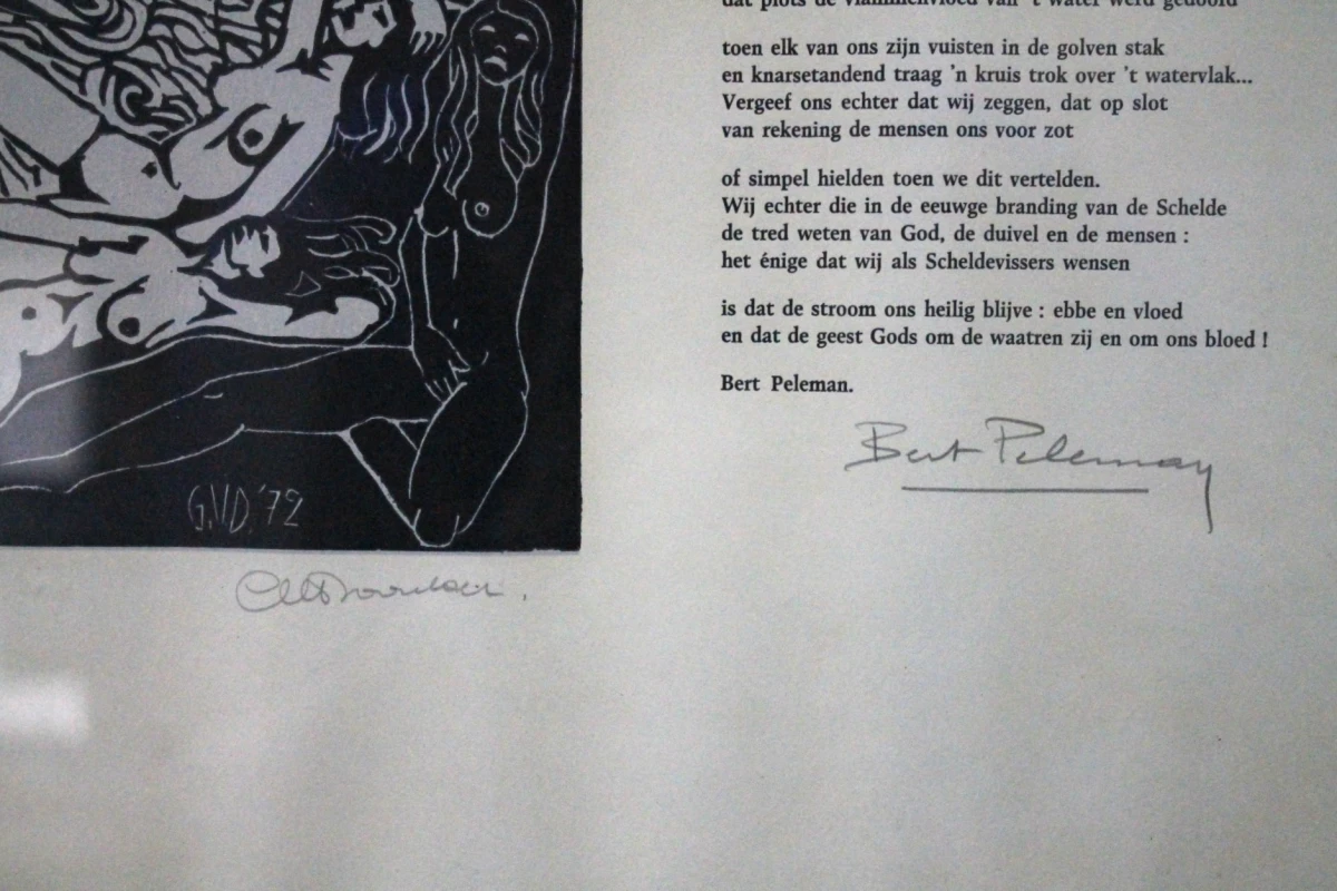 Genummerde Lithografie Frank-Ivo van Damme - foto 2