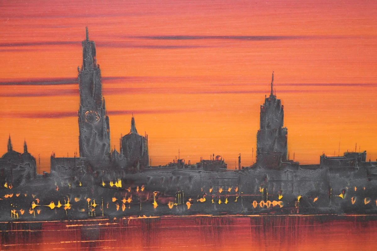 Panoramaschilderij: Skyline van de stad Antwerpen - foto 5