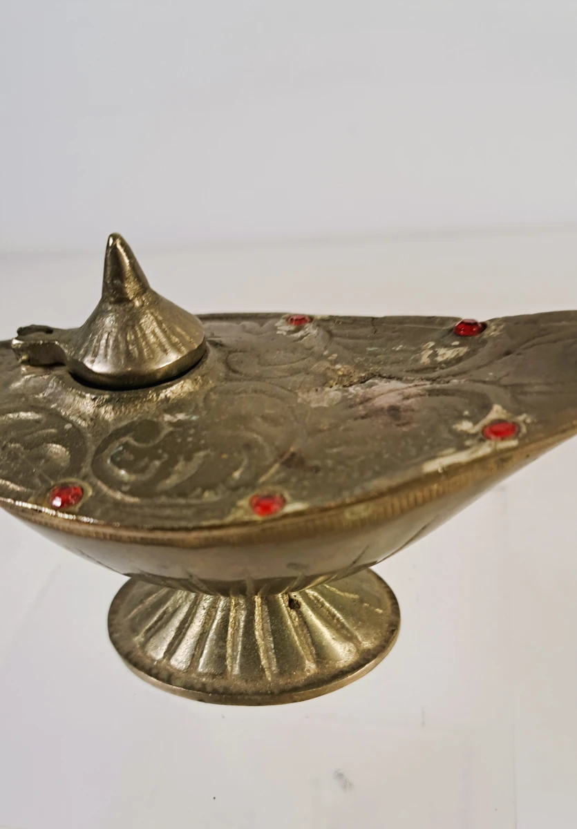 Decoratieve verzameling van vijf Indiase messing voorwerpen - foto 15
