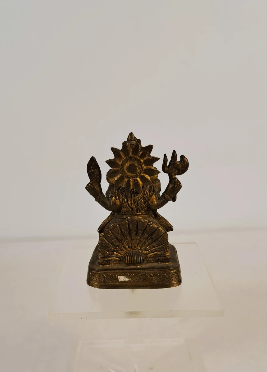Decoratieve verzameling van vijf Indiase messing voorwerpen - foto 5
