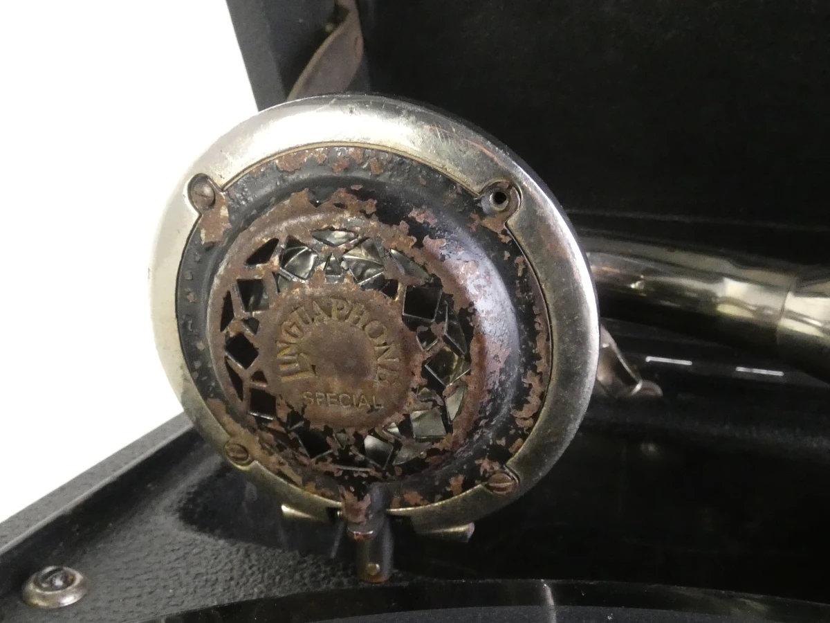 Vintage Linguaphone koffergrammofoon met Garrard-mechanisme - foto 3