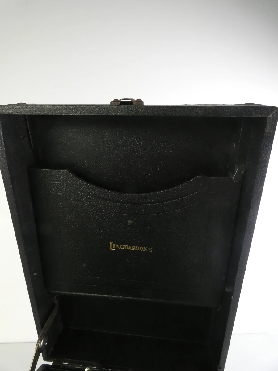 Vintage Linguaphone koffergrammofoon met Garrard-mechanisme - foto 13