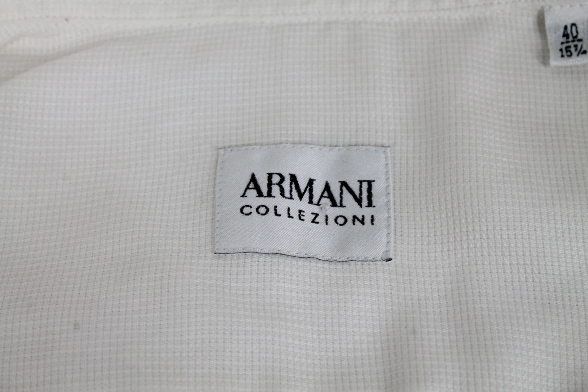 Klassiek wit herenoverhemd - Armani Collezioni - Maat 40/15½. - foto 5