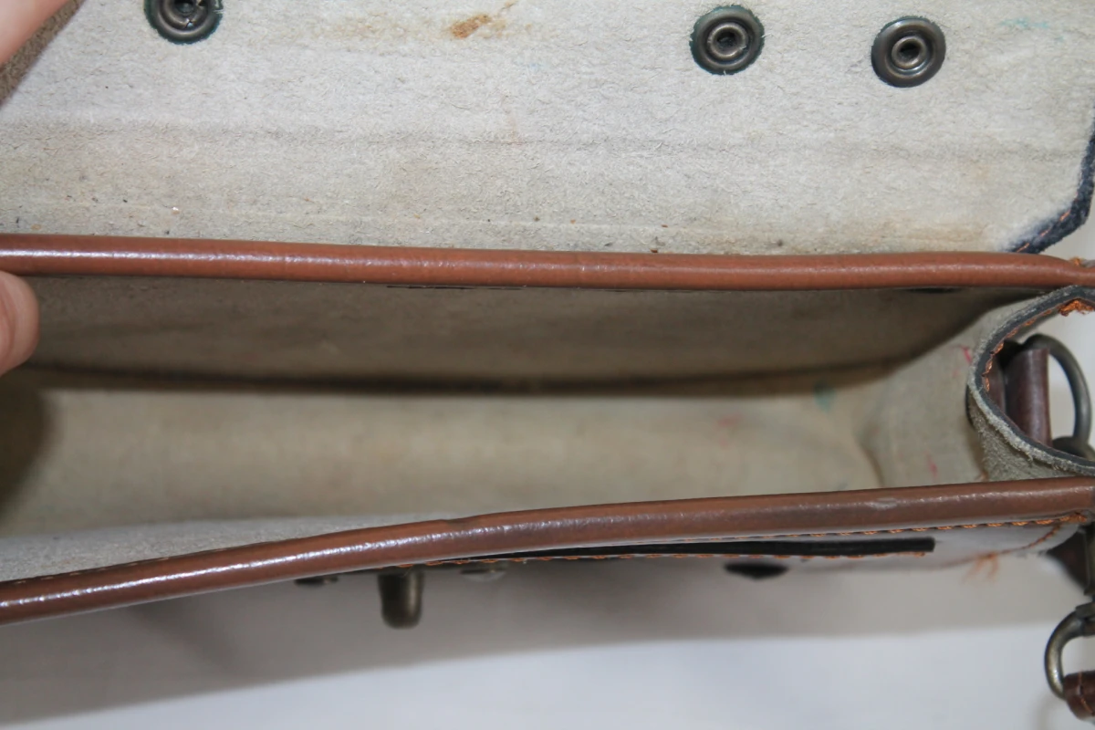 Vintage bruine leren schoudertas - foto 7