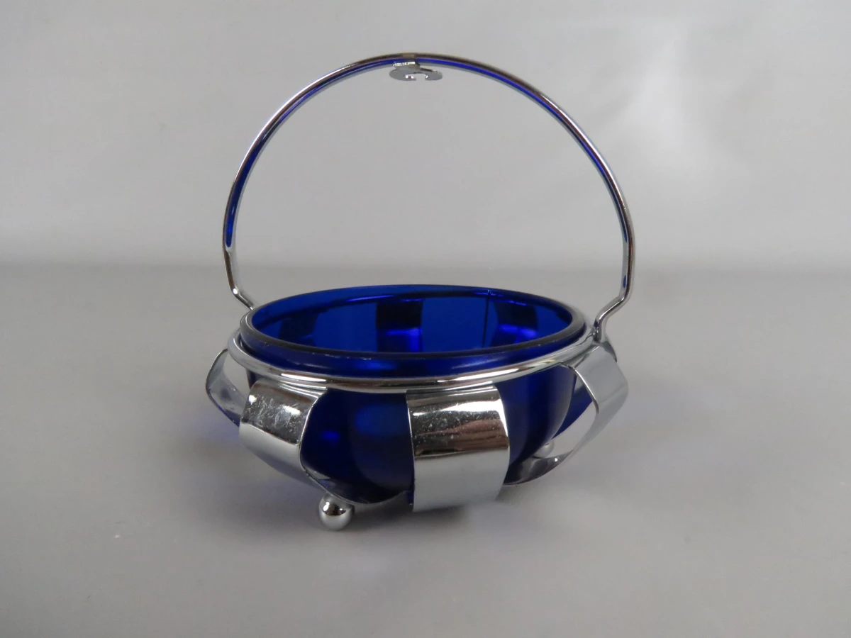 Cobalt blauw confituur schaal - foto 6