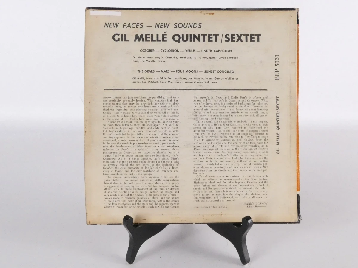 Vinyl LP Gil Mellé Quintet/Sextet - New Faces New Sounds - foto 6