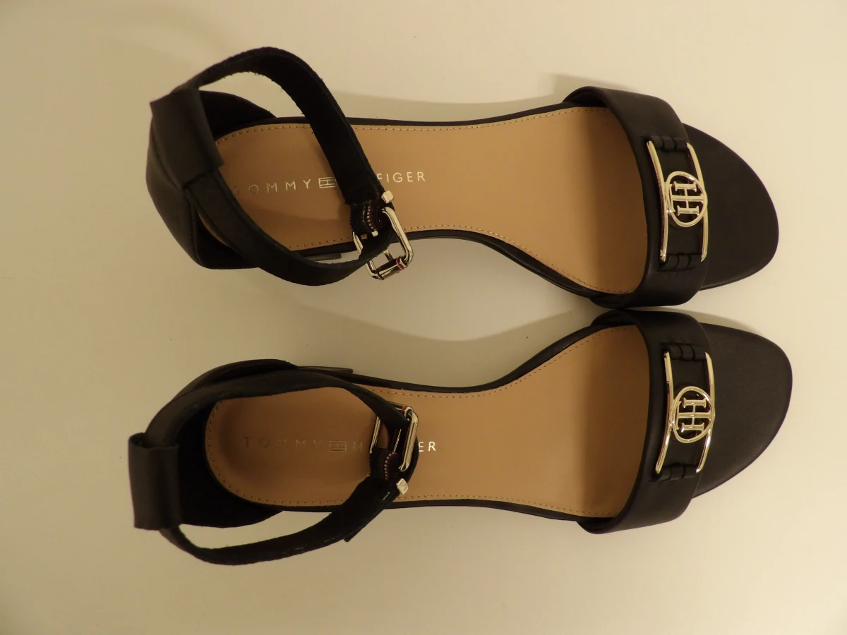 Tommy Hilfiger Hardware Mid Heel zwarte sandalen (maat 39) - foto 3
