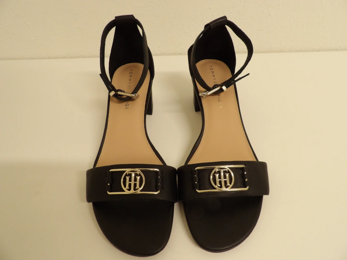 Tommy Hilfiger Hardware Mid Heel zwarte sandalen (maat 39) - foto 4
