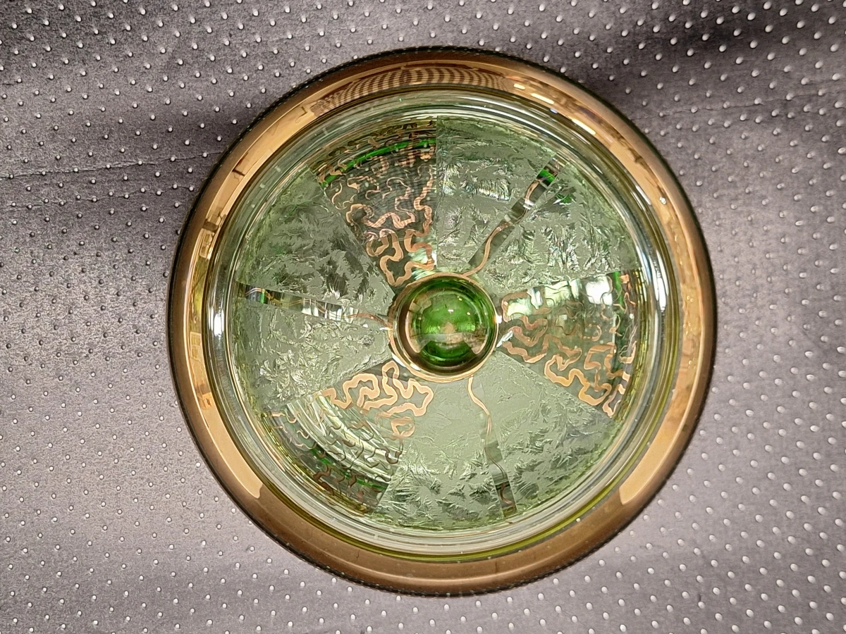 Art Deco "Glass Box" presenteerschaal van De Rupel Boom - foto 6