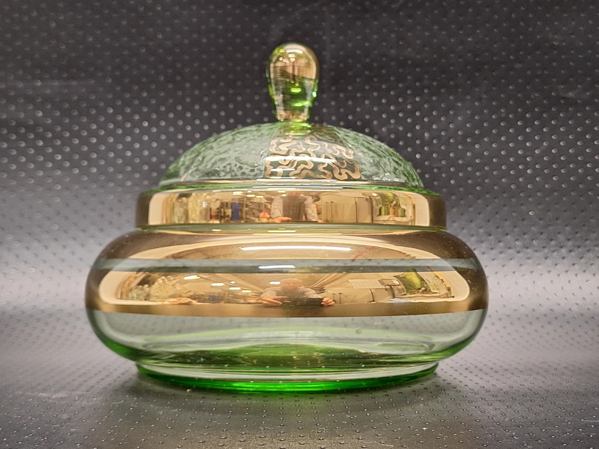 Art Deco "Glass Box" presenteerschaal van De Rupel Boom - foto 3