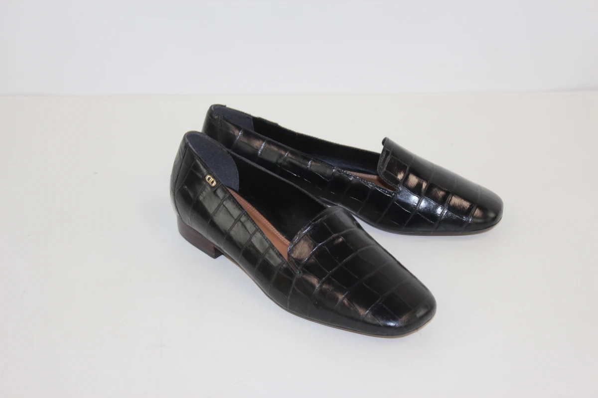 Dune London Gael  luxe zwarte  lederen  loafers met krokkodillenprint - foto 3