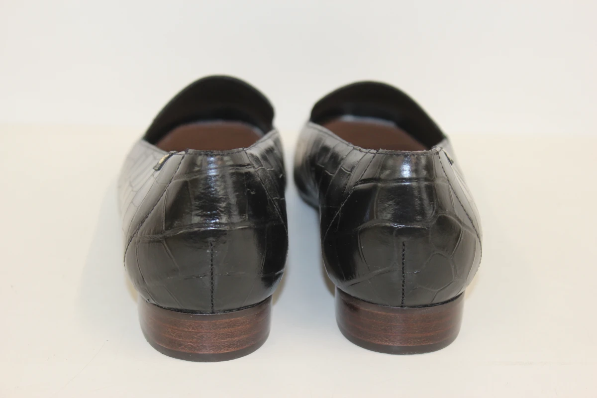 Dune London Gael  luxe zwarte  lederen  loafers met krokkodillenprint - foto 6
