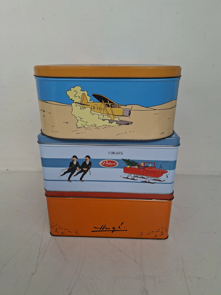 ⚓ Kavel: Prachtige Collectie van 7 Gelimiteerde Delacre Kuifje Koekblikken (2003 - 2019) - foto 3