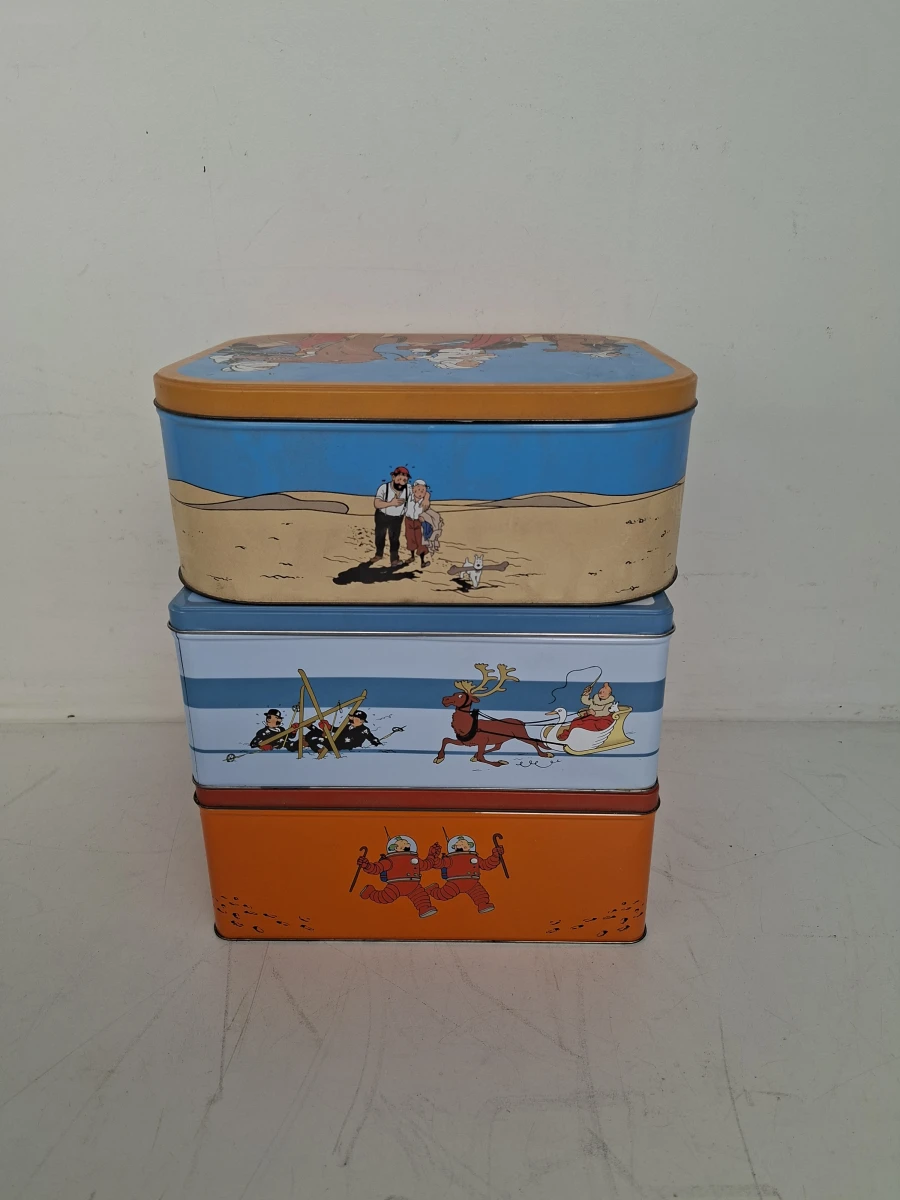 ⚓ Kavel: Prachtige Collectie van 7 Gelimiteerde Delacre Kuifje Koekblikken (2003 - 2019) - foto 2