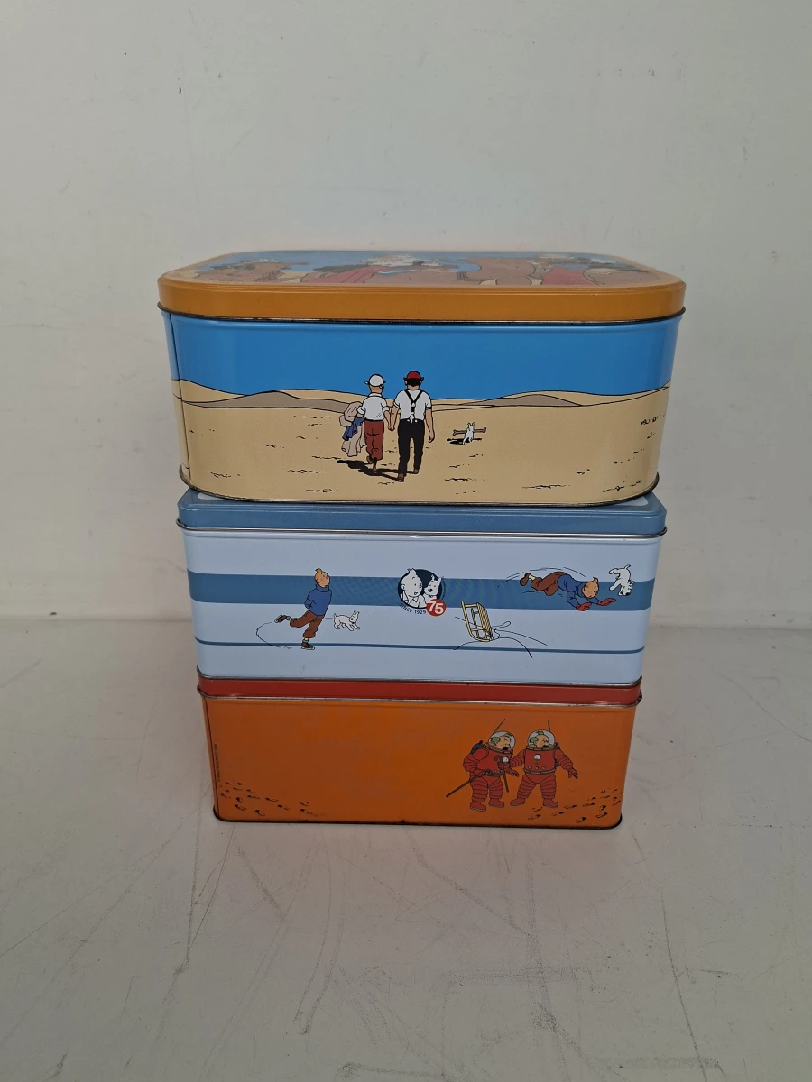 ⚓ Kavel: Prachtige Collectie van 7 Gelimiteerde Delacre Kuifje Koekblikken (2003 - 2019) - foto 5