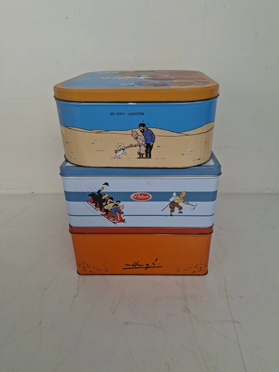⚓ Kavel: Prachtige Collectie van 7 Gelimiteerde Delacre Kuifje Koekblikken (2003 - 2019) - foto 6