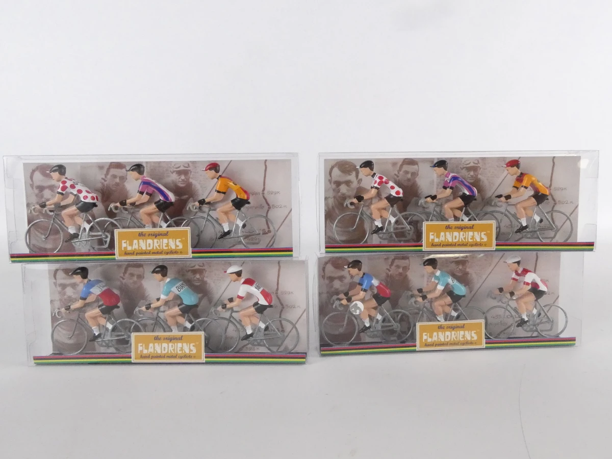 The Original Flandriens - 60 Handgeschilderde Metalen Miniatuurwielrenners - foto 6