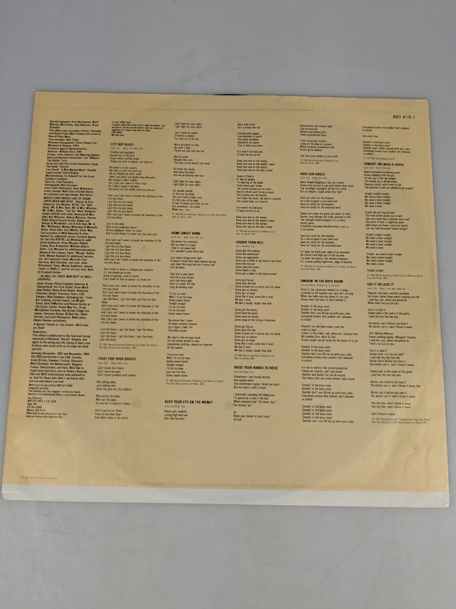 Mötley Crüe - Theatre of Pain vinylplaat - foto 4