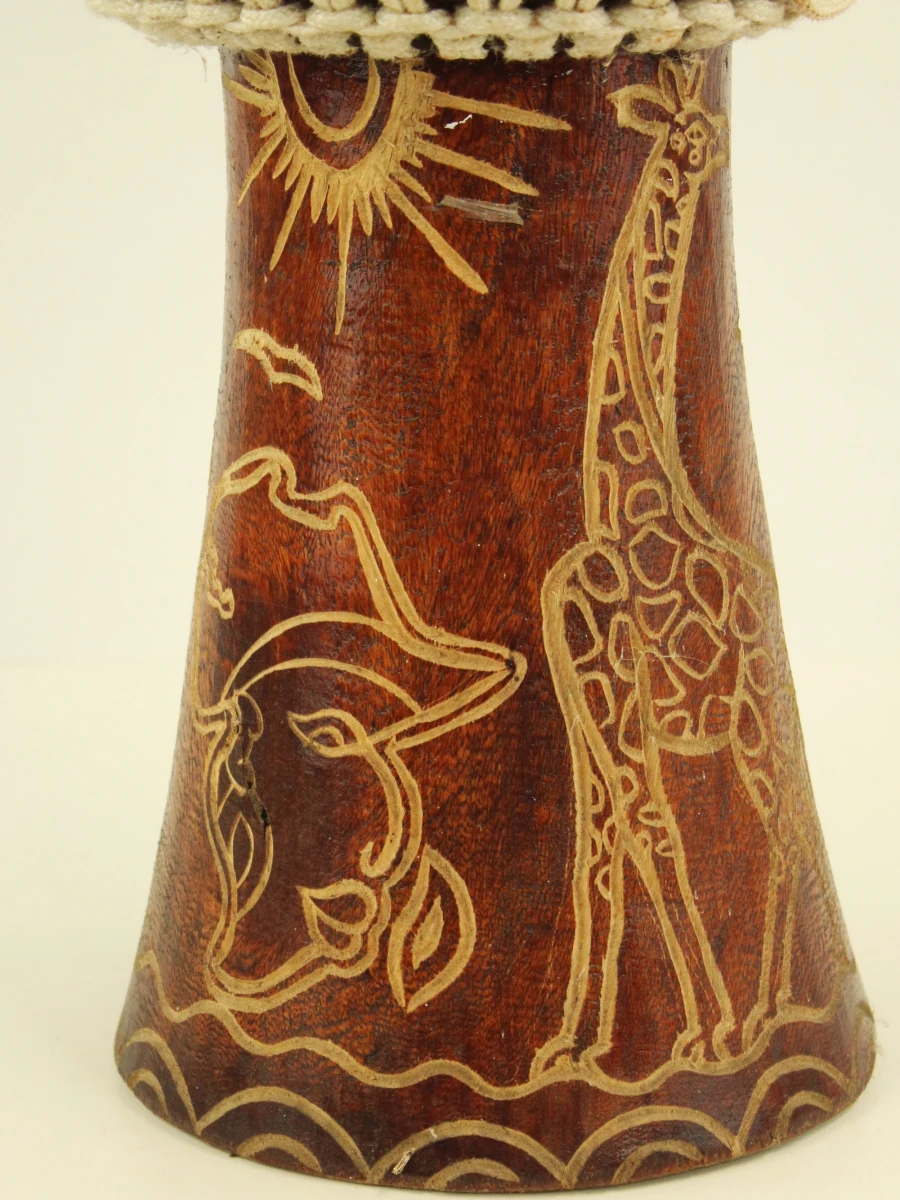 Afrikaanse djembe trommel met dierenmotief - foto 3